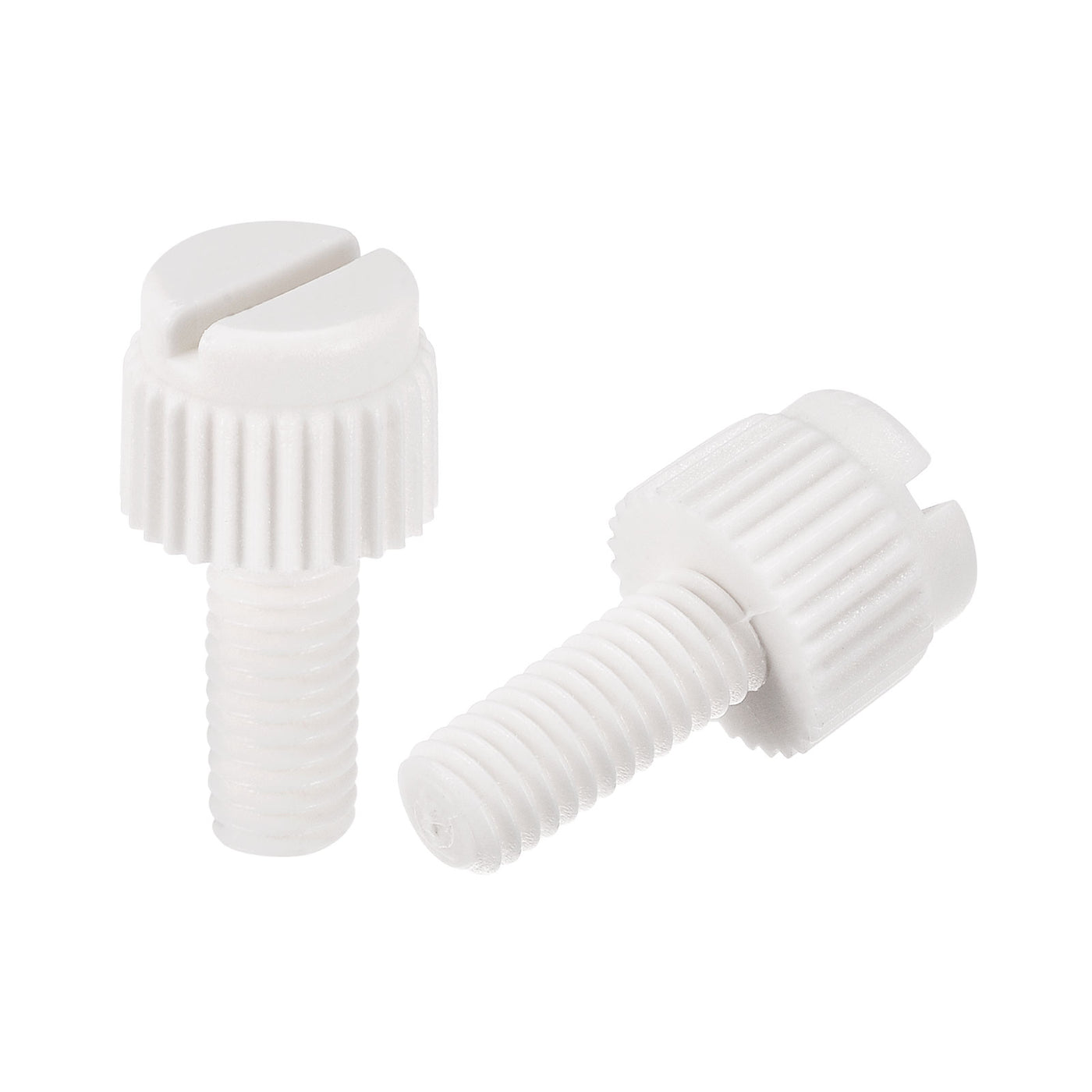 uxcell Plastic Machine Screws, PP Slotted Knurled Fasteners Bolts for Electronics, Communications