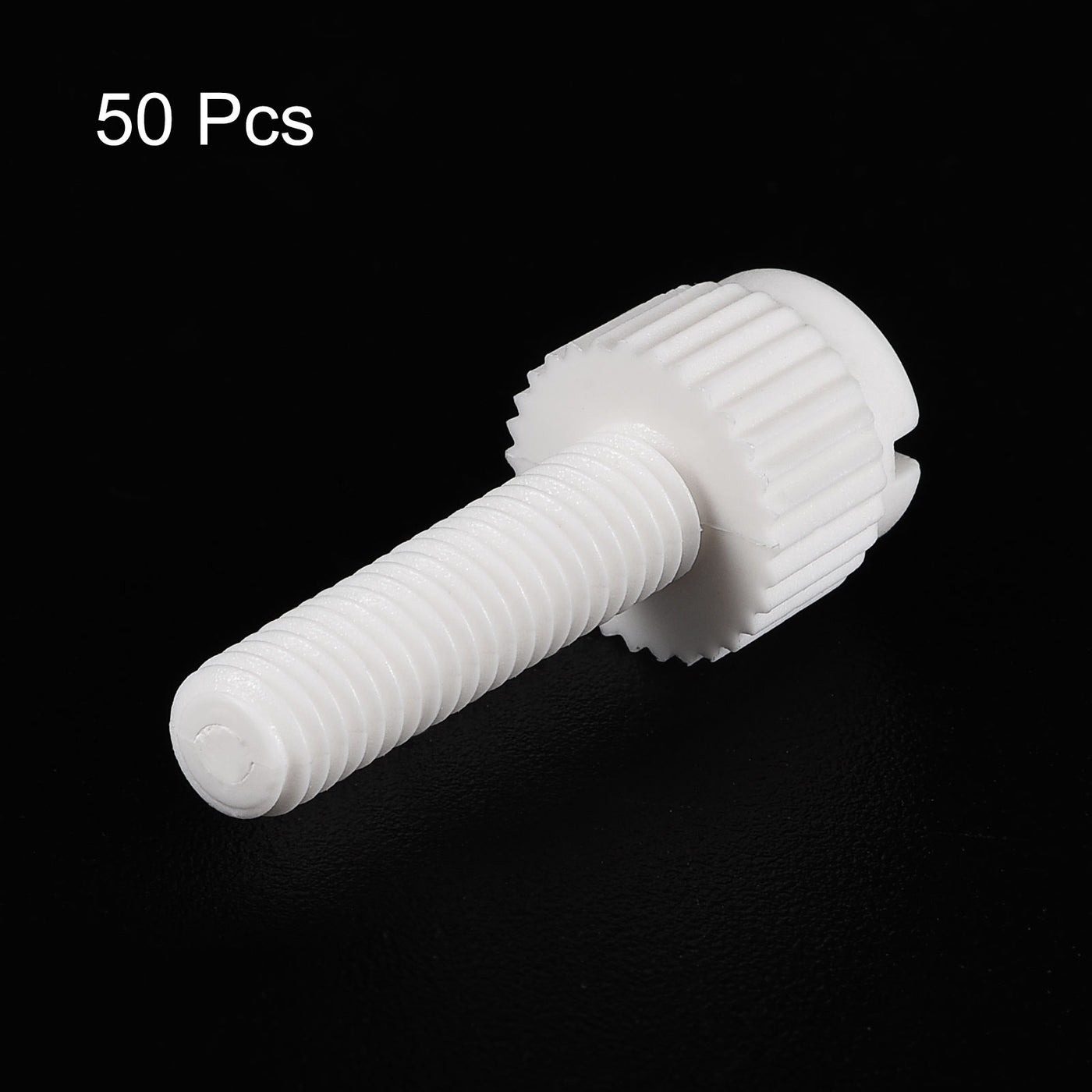 uxcell Plastic Machine Screws, PP Slotted Knurled Fasteners Bolts