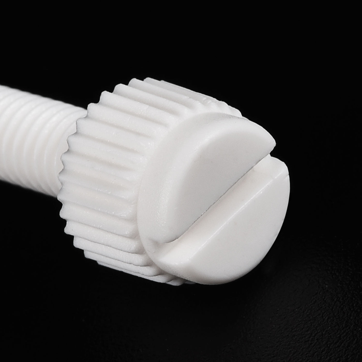 uxcell Plastic Machine Screws, PP Slotted Knurled Fasteners Bolts