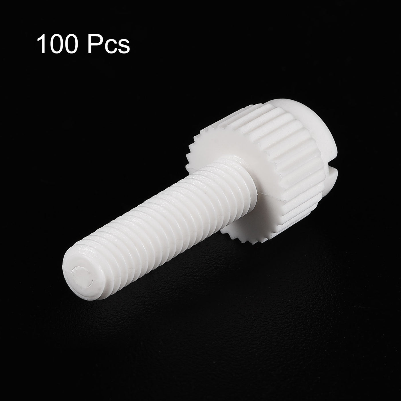 uxcell Plastic Machine Screws, PP Slotted Knurled Fasteners Bolts for Electronics, Communications
