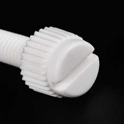 Harfington Plastic Machine Screws, PP Slotted Knurled Fasteners Bolts for Electronics, Communications