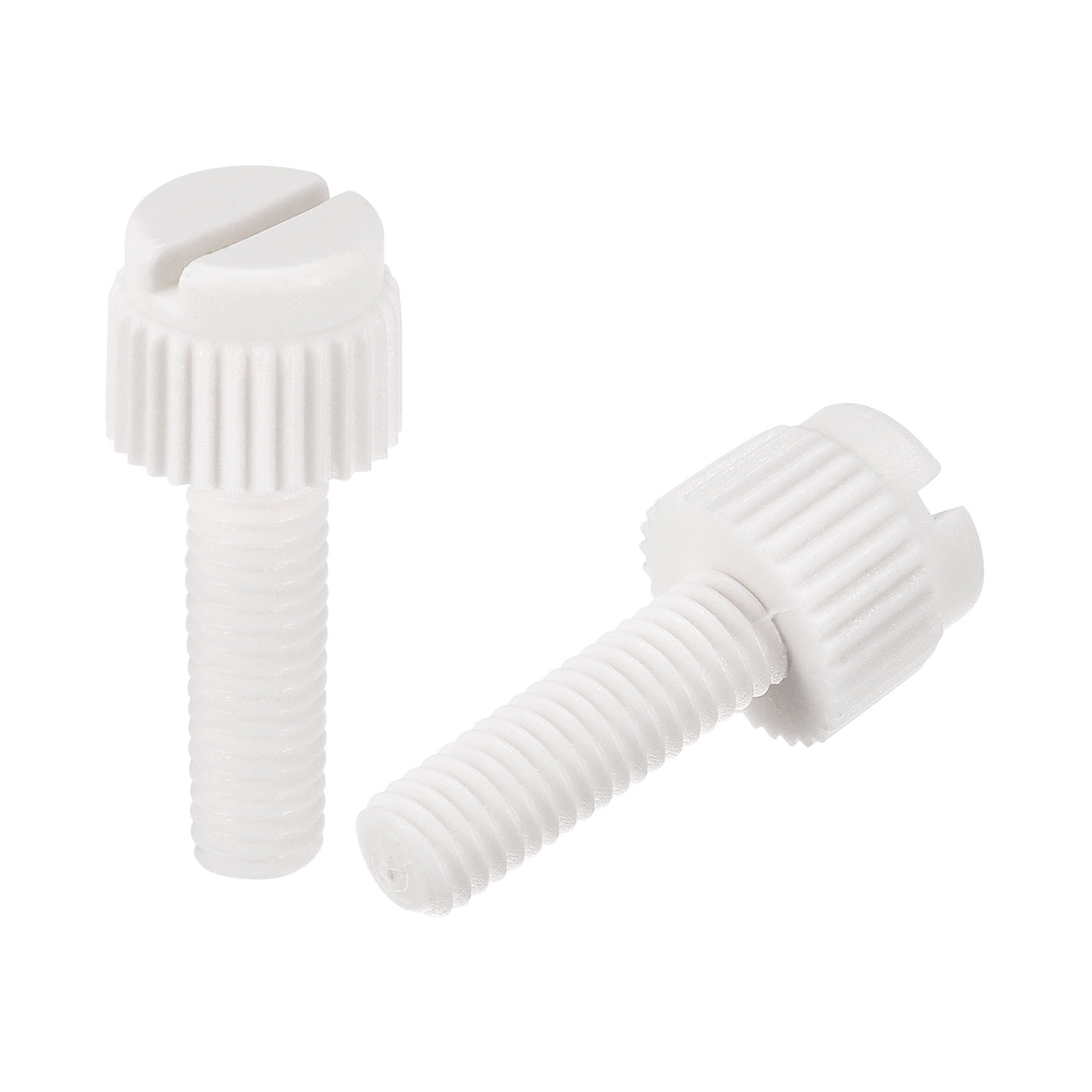 uxcell Plastic Machine Screws, PP Slotted Knurled Fasteners Bolts for Electronics, Communications