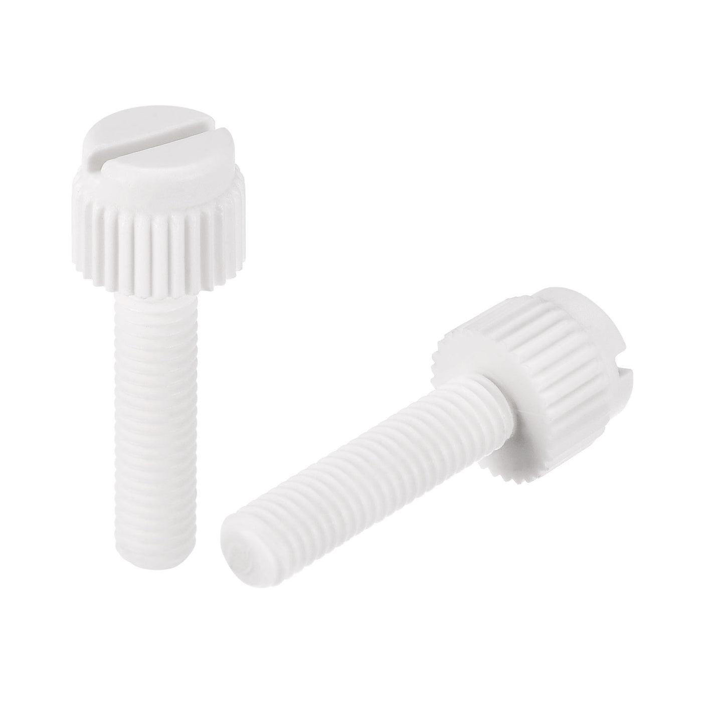 uxcell Plastic Machine Screws, PP Slotted Knurled Fasteners Bolts