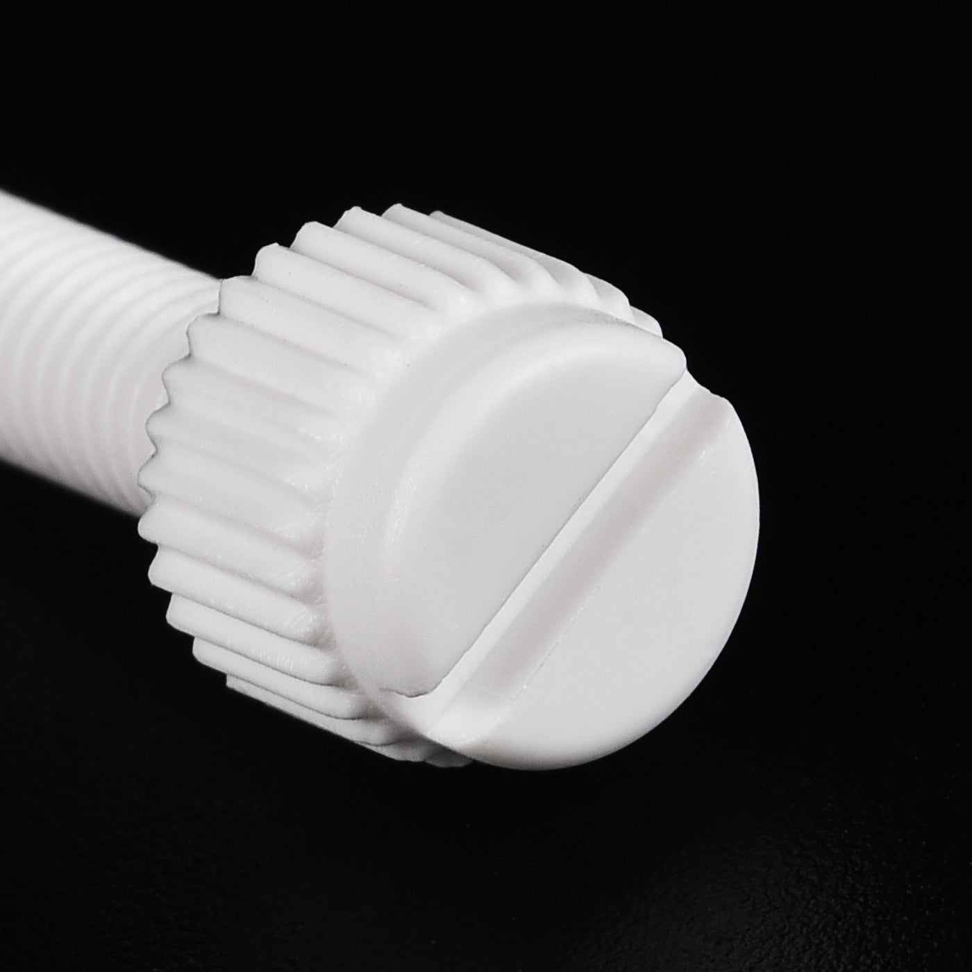 uxcell Plastic Machine Screws, PP Slotted Knurled Fasteners Bolts