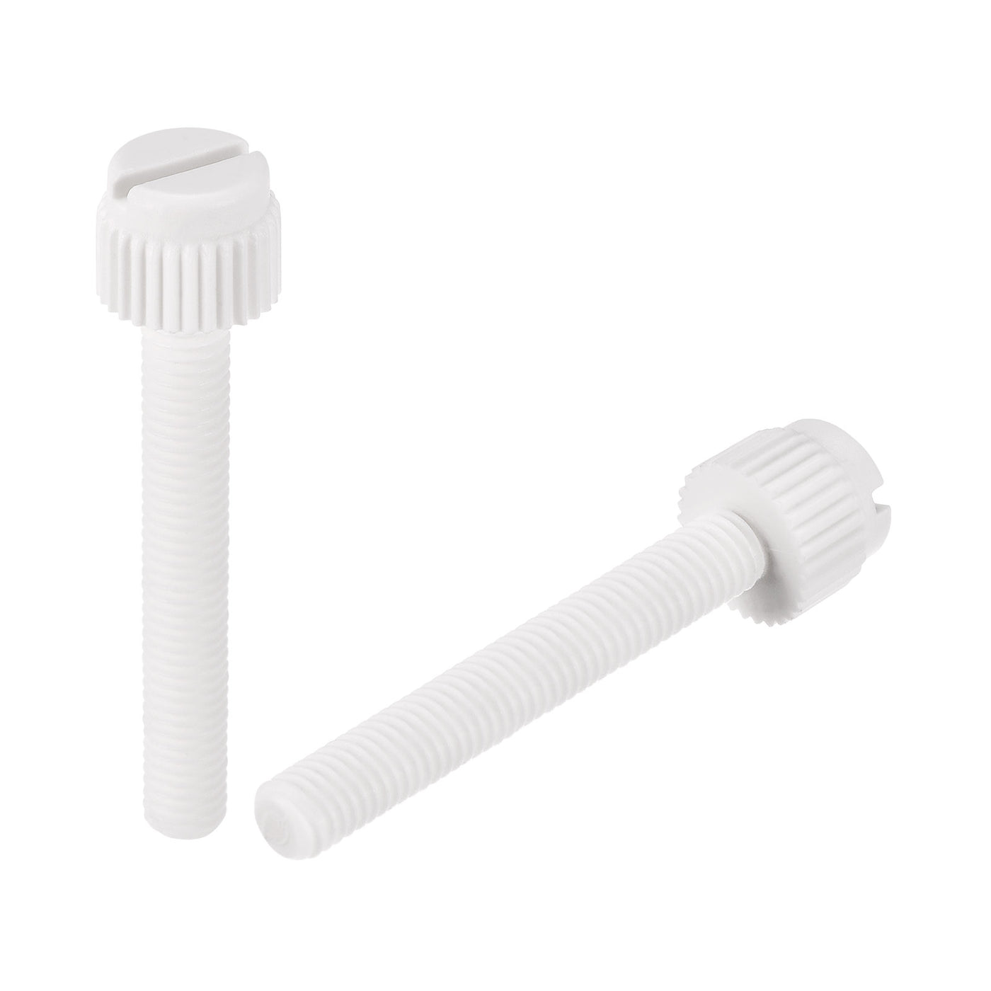 uxcell Plastic Machine Screws, PP Slotted Knurled Fasteners Bolts for Electronics, Communications
