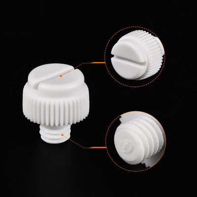 Harfington Plastic Machine Screw Slotted Knurled Fastener Bolt for Electronics, Communications