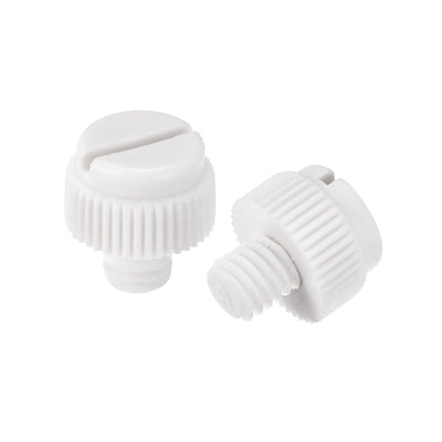 Harfington Plastic Machine Screw Slotted Knurled Fastener Bolt for Electronics, Communications