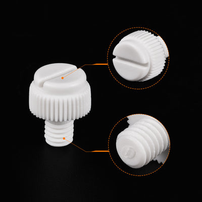 Harfington Plastic Machine Screw Slotted Knurled Fastener Bolt for Electronics, Communications