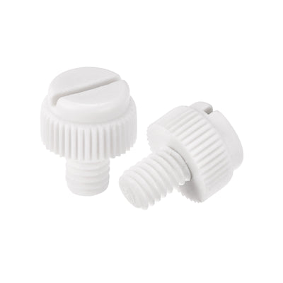 Harfington Plastic Machine Screw Slotted Knurled Fastener Bolt for Electronics, Communications