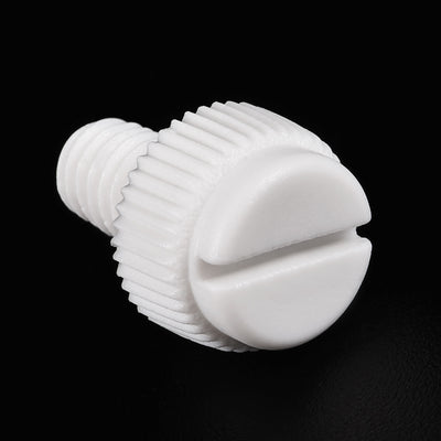 Harfington Plastic Machine Screw Slotted Knurled Fastener Bolt for Electronics, Communications