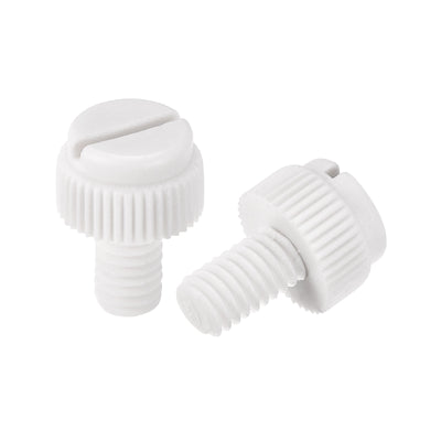 Harfington Plastic Machine Screw Slotted Knurled Fastener Bolt for Electronics, Communications