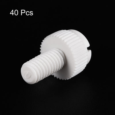 Harfington Plastic Machine Screw Slotted Knurled Fastener Bolt for Electronics, Communications
