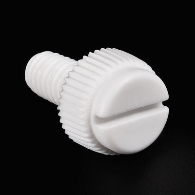 Harfington Plastic Machine Screw Slotted Knurled Fastener Bolt for Electronics, Communications