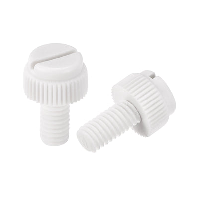 Harfington Plastic Machine Screw Slotted Knurled Fastener Bolt for Electronics, Communications