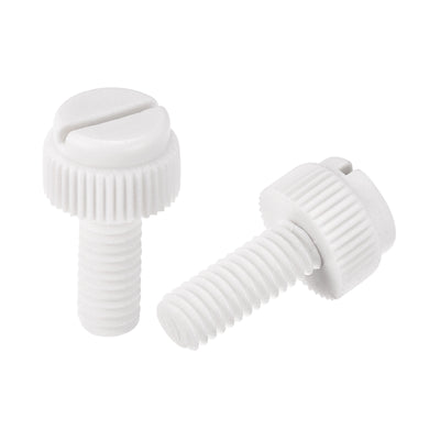 Harfington Plastic Machine Screw Slotted Knurled Fastener Bolt for Electronics, Communications