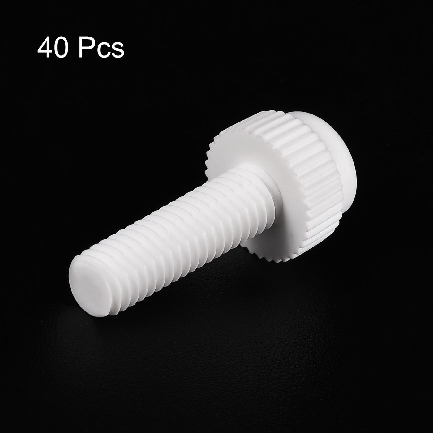 uxcell Plastic Machine Screw Slotted Knurled Fastener Bolt for Electronics, Communications