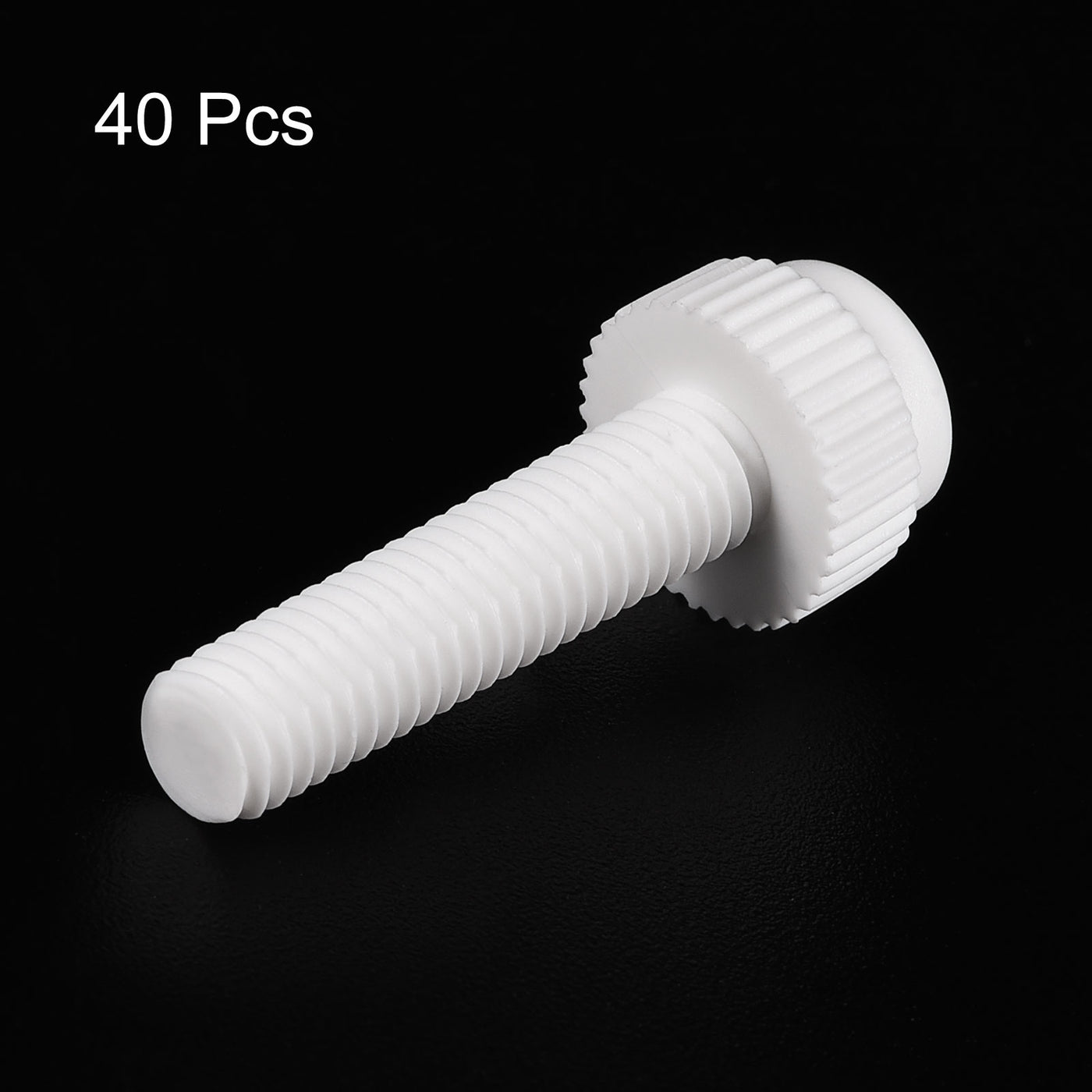 uxcell Plastic Machine Screw Slotted Knurled Fastener Bolt for Electronics, Communications