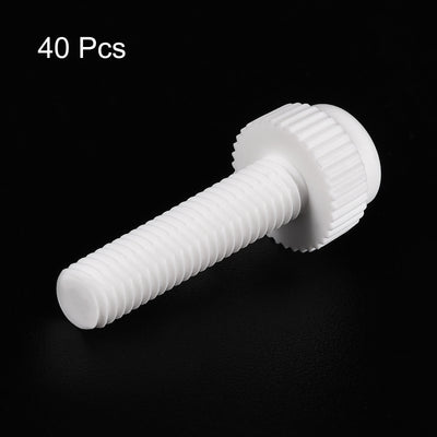 Harfington Plastic Machine Screw Slotted Knurled Fastener Bolt for Electronics, Communications