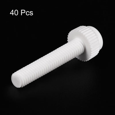 Harfington Plastic Machine Screw Slotted Knurled Fastener Bolt for Electronics, Communications
