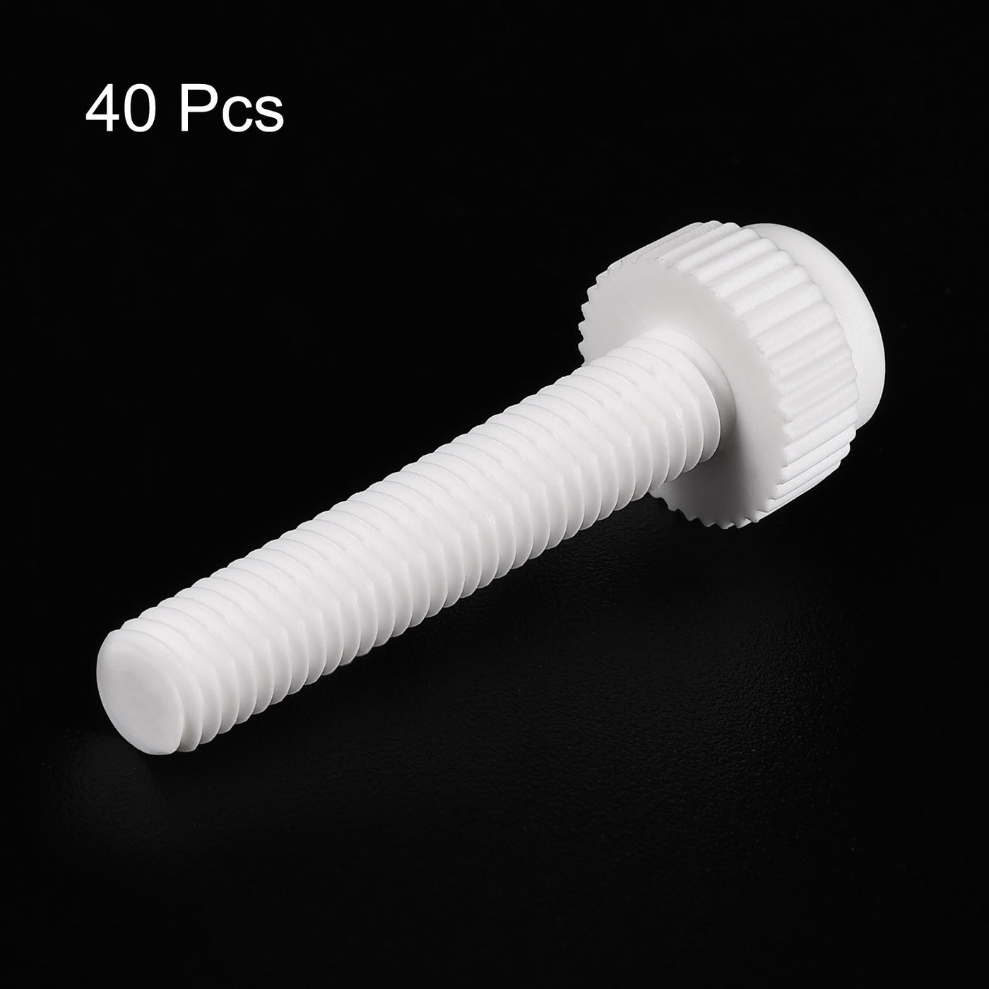 uxcell Plastic Machine Screw Slotted Knurled Fastener Bolt for Electronics, Communications