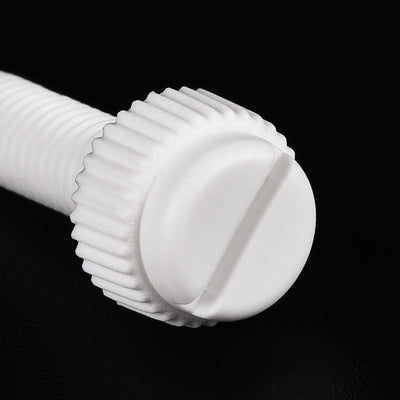 Harfington Plastic Machine Screw Slotted Knurled Fastener Bolt for Electronics, Communications