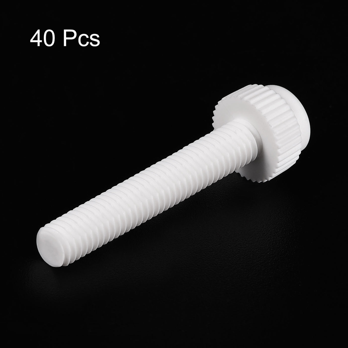 uxcell Plastic Machine Screw Slotted Knurled Fastener Bolt for Electronics, Communications
