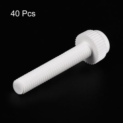Harfington Plastic Machine Screw Slotted Knurled Fastener Bolt for Electronics, Communications