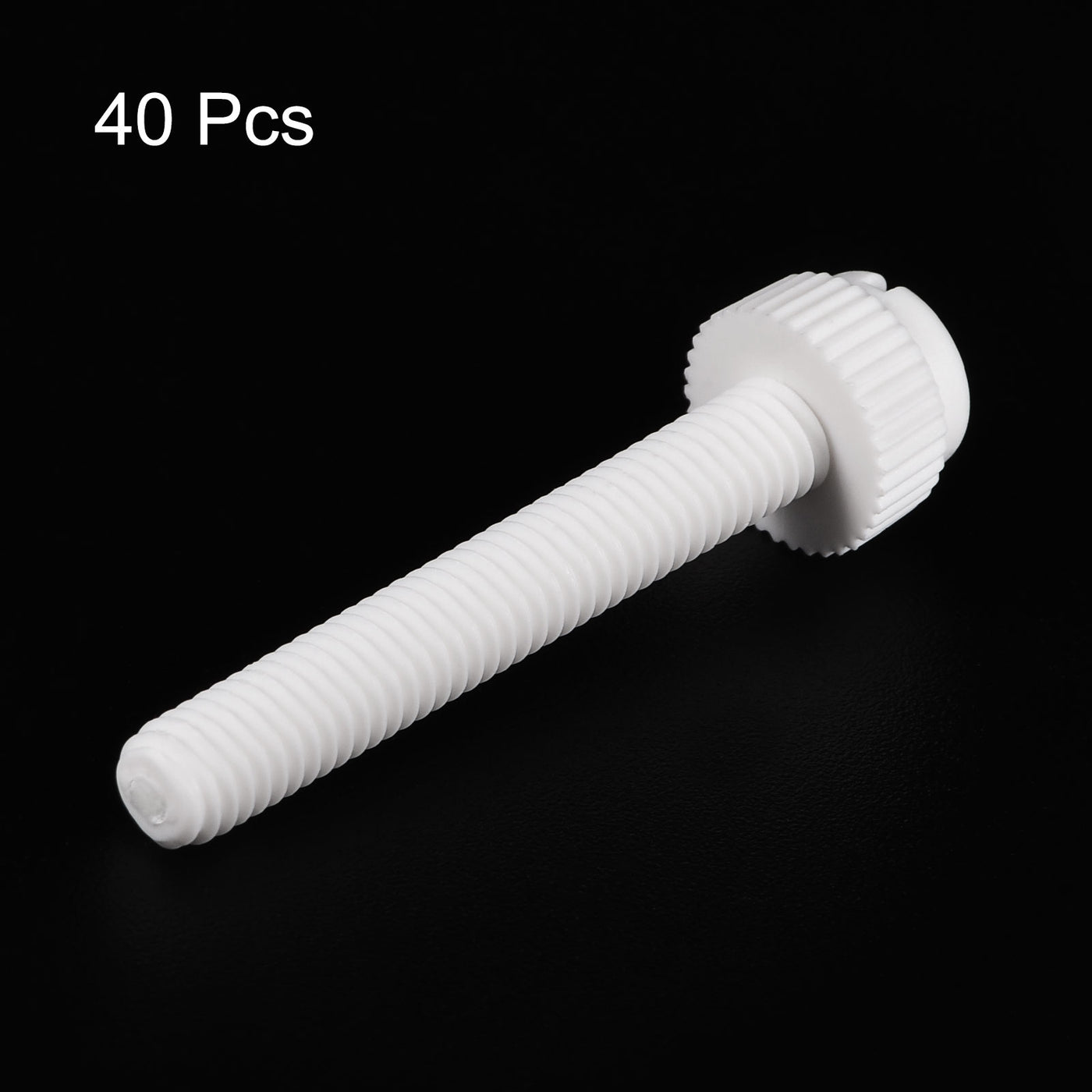 uxcell Plastic Machine Screw Slotted Knurled Fastener Bolt for Electronics, Communications