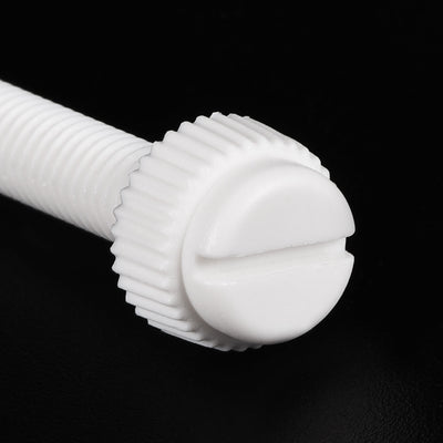 Harfington Plastic Machine Screw Slotted Knurled Fastener Bolt for Electronics, Communications