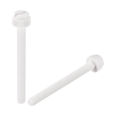 Harfington Plastic Machine Screw Slotted Knurled Fastener Bolt for Electronics, Communications