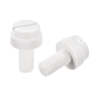 Harfington Plastic Machine Screw Slotted Knurled Fastener Bolt for Electronics, Communications
