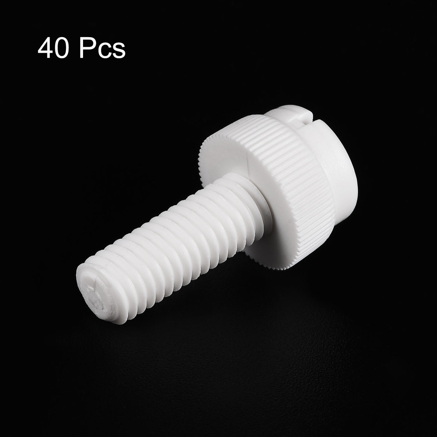 uxcell Plastic Machine Screw Slotted Knurled Fastener Bolt for Electronics, Communications