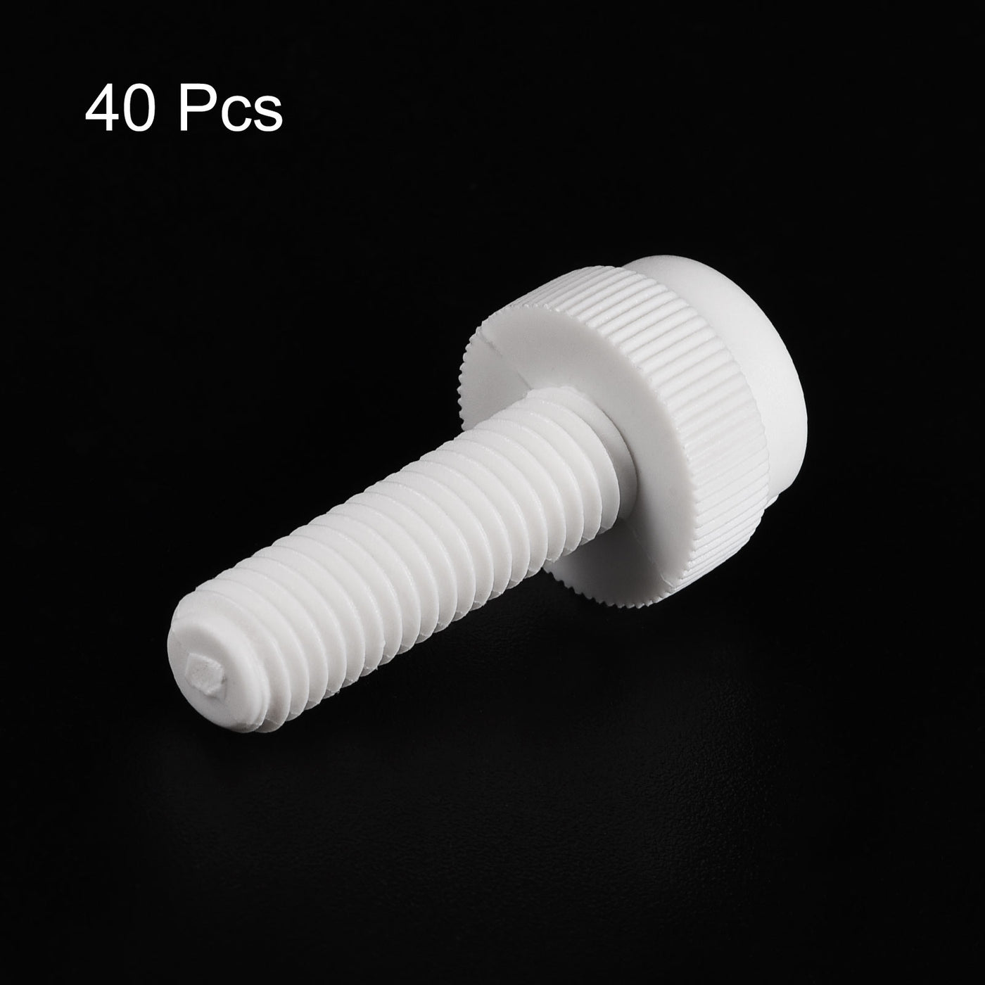 uxcell Plastic Machine Screw Slotted Knurled Fastener Bolt for Electronics, Communications