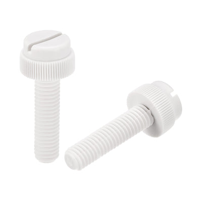 Harfington Plastic Machine Screw Slotted Knurled Fastener Bolt for Electronics, Communications
