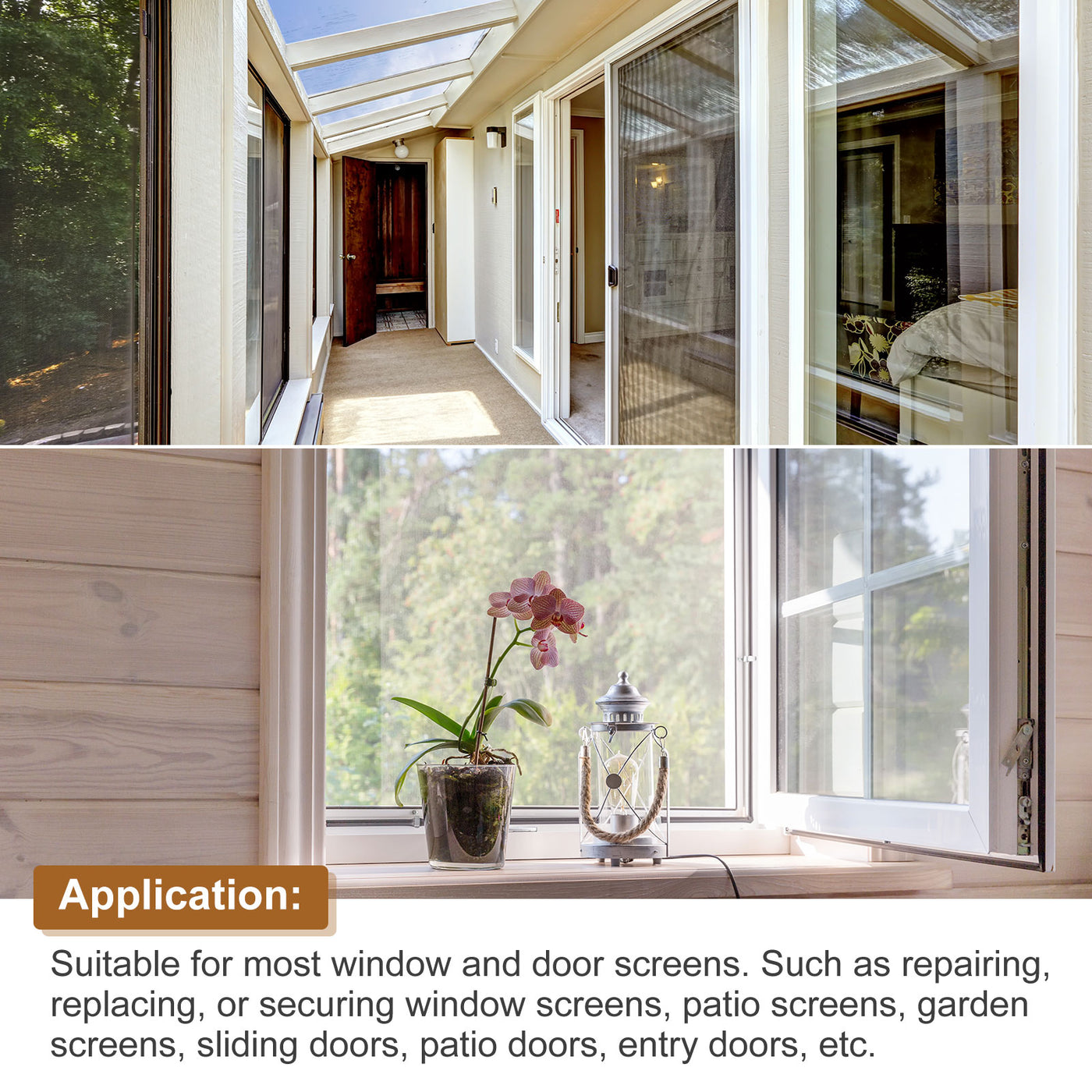 uxcell Screen Spline PVC Sealing Strip Retainer for Window Door