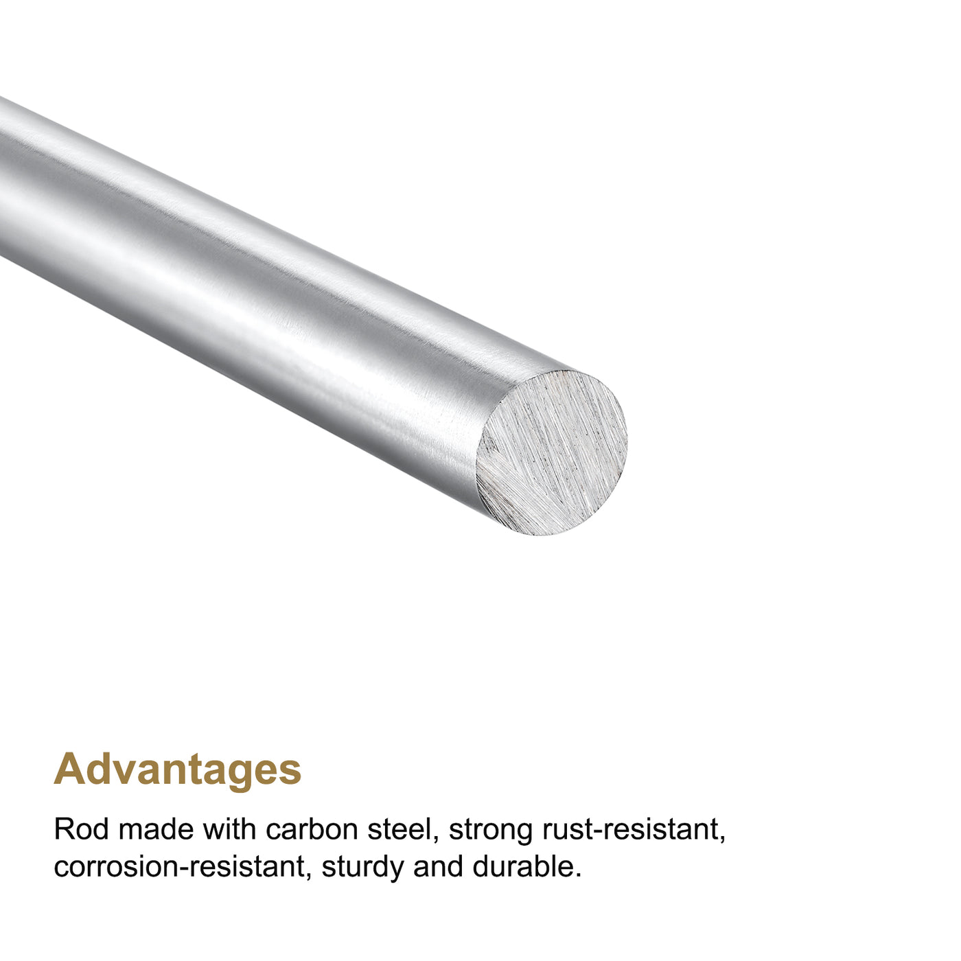 Harfington Length Carbon Steel Rod Hard Shaft Solid, Round Rod