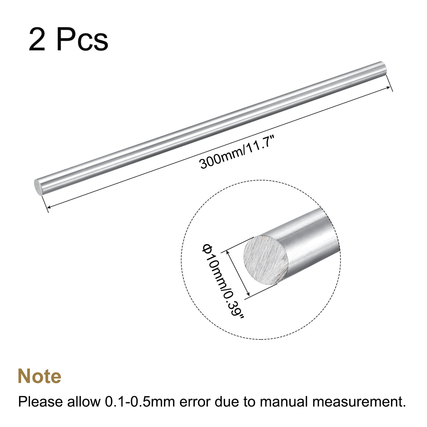 Harfington Length Carbon Steel Rod Hard Shaft Solid, Round Rod