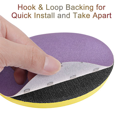 Harfington Sanding Discs Hook and Loop Aluminum Oxide Sand Paper Wet Dry Polish