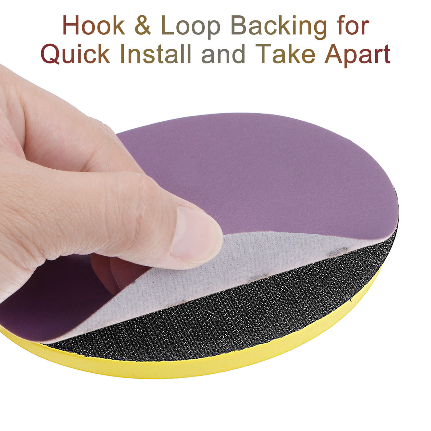 uxcell Sanding Discs Hook and Loop Aluminum Oxide Sand Paper Wet Dry Polish