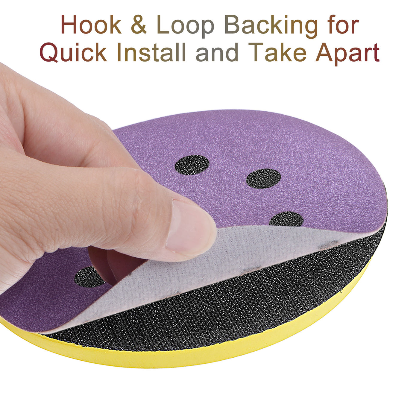 uxcell Sanding Discs Hole Hook and Loop Sand Papers