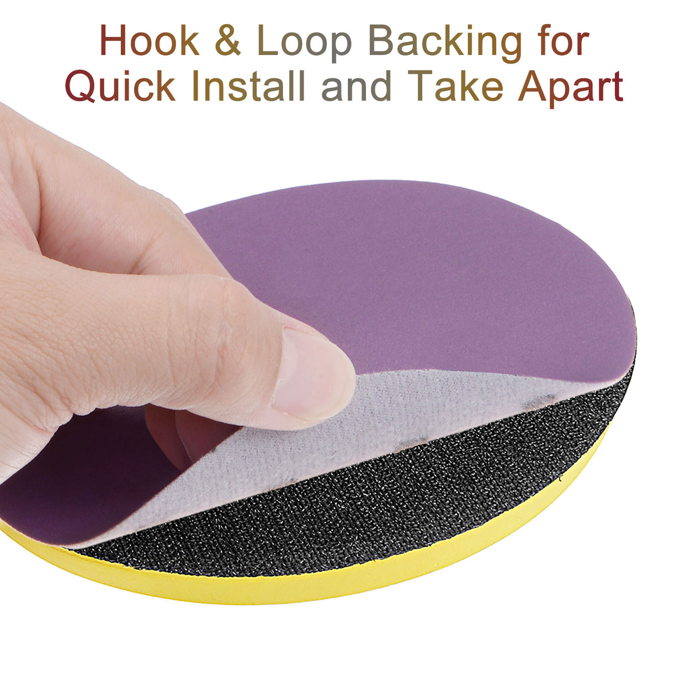 uxcell Sanding Discs Hook Loop Professional Aluminum Oxide Sandpaper