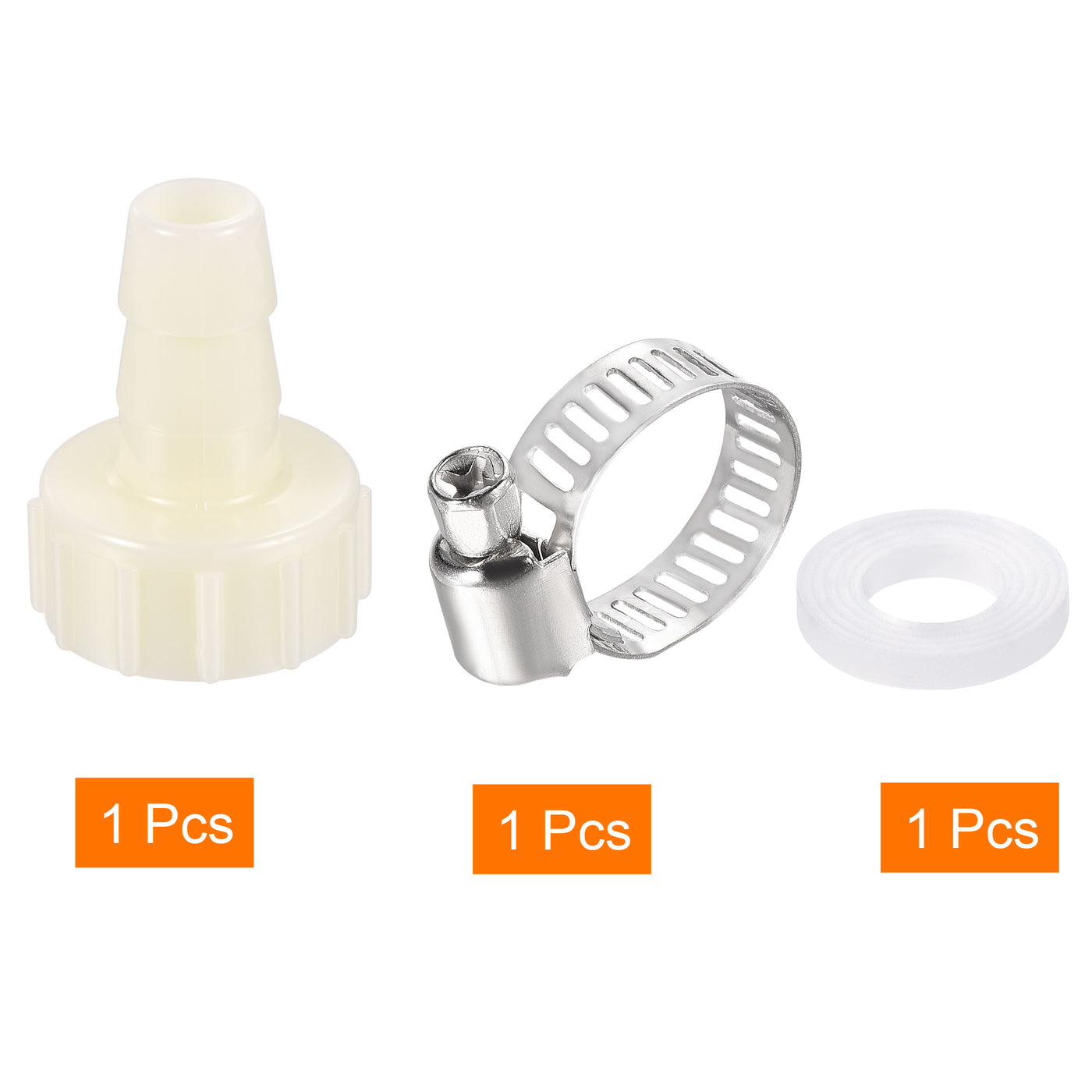 Harfington ABS Hose Fitting, Hose Clamp, Washer