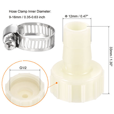 Harfington ABS Hose Fitting, Hose Clamp, Washer
