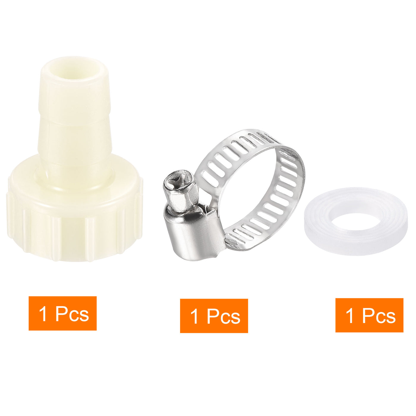 Harfington ABS Hose Fitting, Hose Clamp, Washer