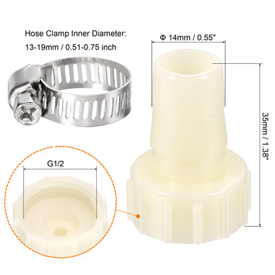 Harfington ABS Hose Fitting, Hose Clamp, Washer