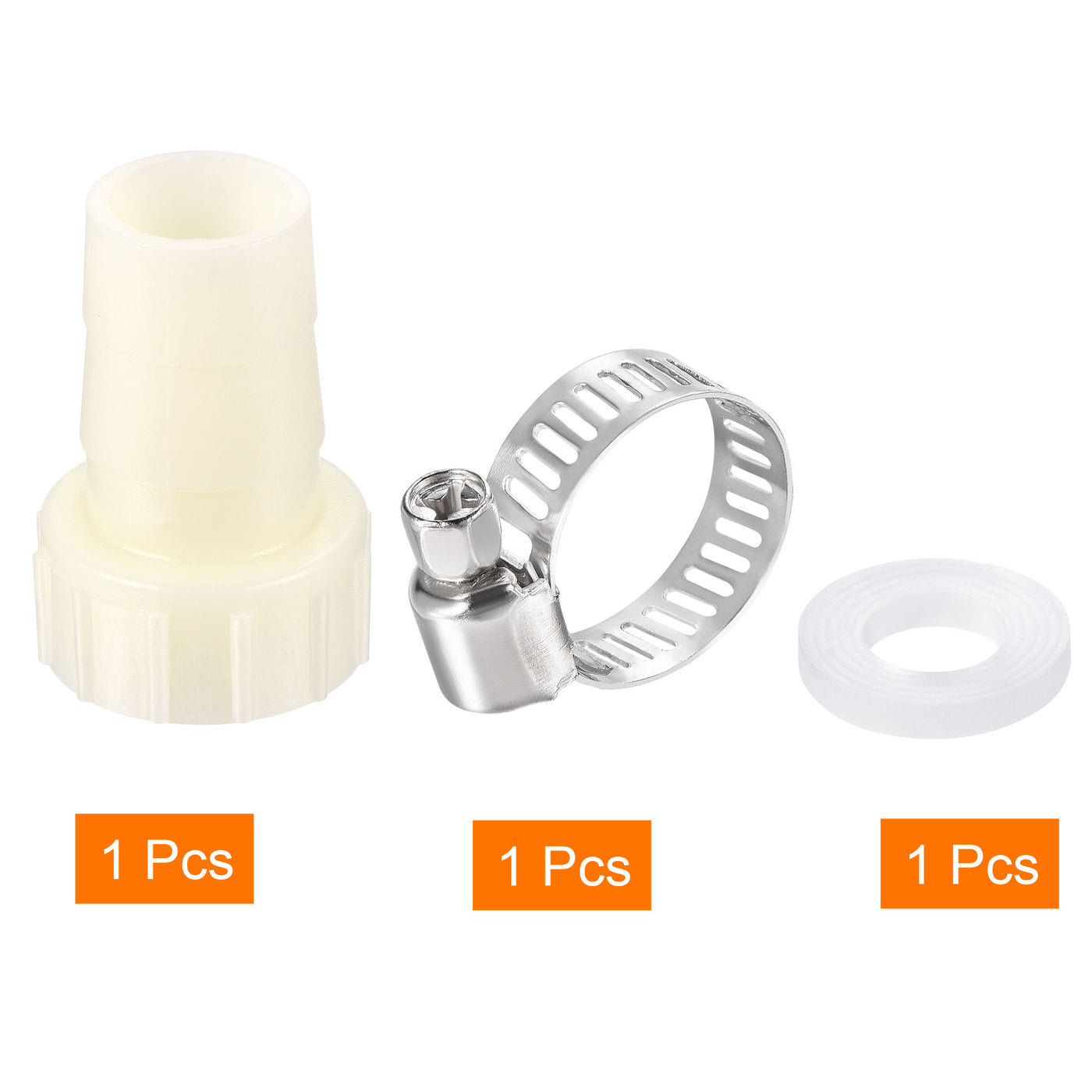 Harfington ABS Hose Fitting, Hose Clamp, Washer