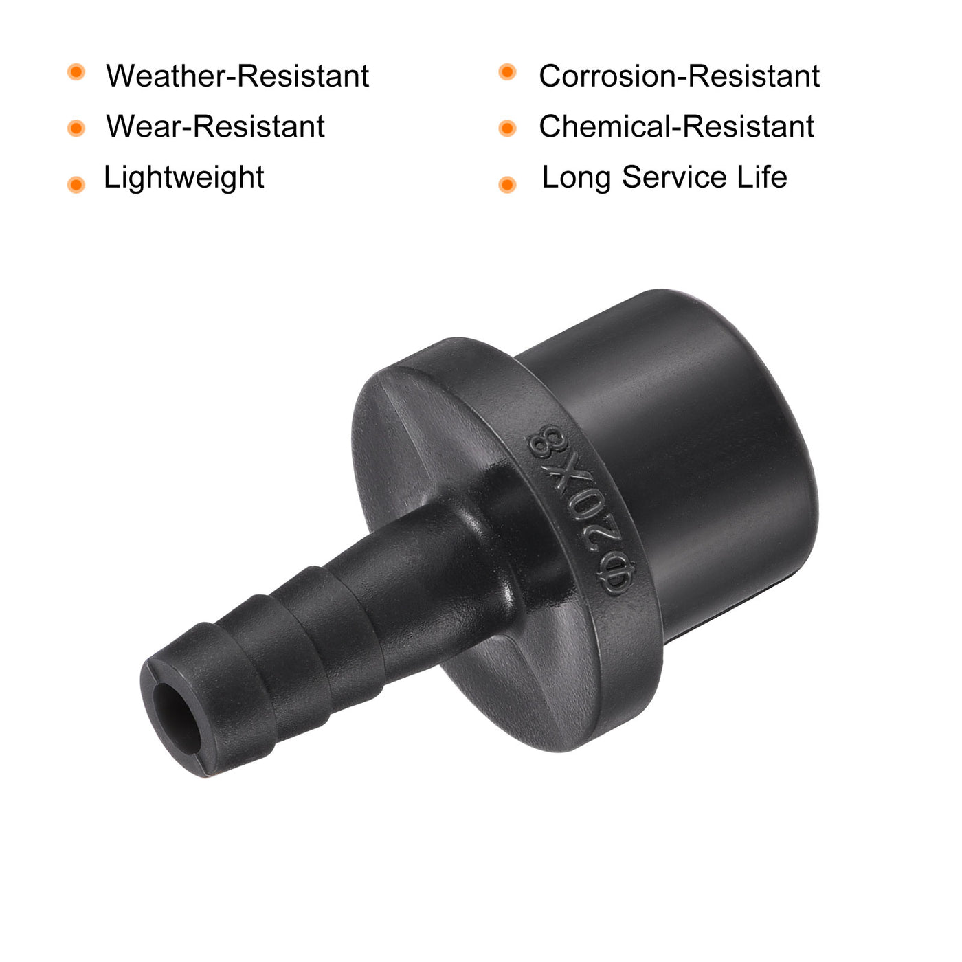 Harfington PVC Pipe Fitting Barbed Spigot Straight Hose Connectors