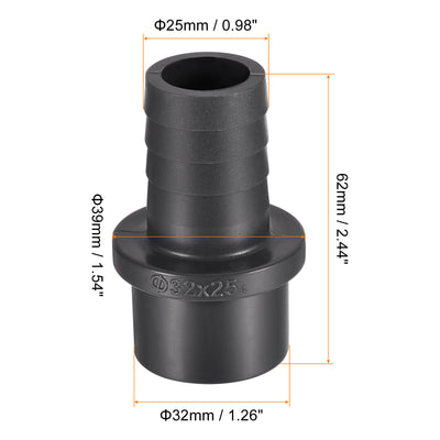 Harfington PVC Pipe Fitting Barbed Spigot Straight Hose Connectors