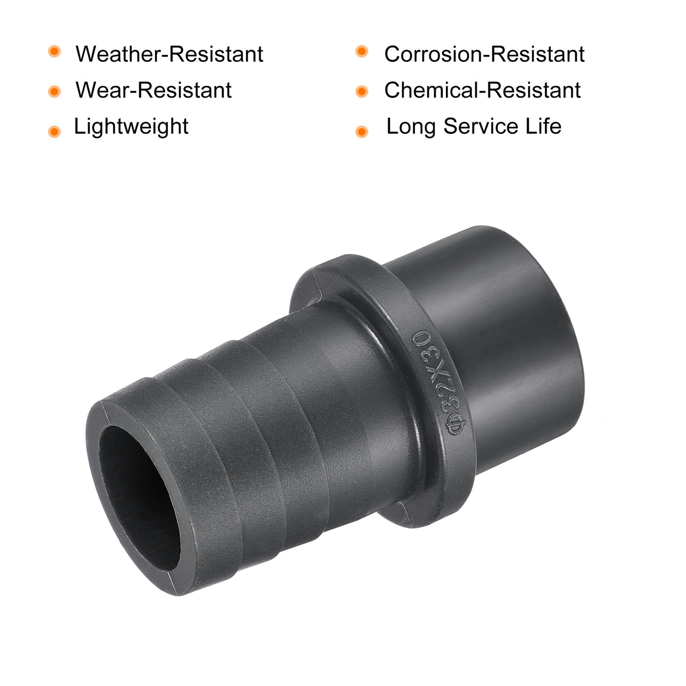 Harfington PVC Pipe Fitting Barbed Spigot Straight Hose Connectors