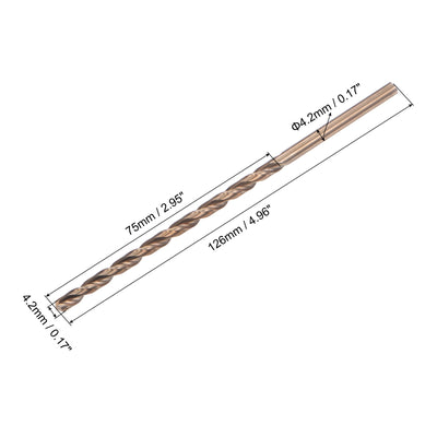 Harfington M35 High-speed Steel Parabolic Flute Drill Bit, Cobalt Steel